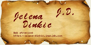 Jelena Dinkić vizit kartica